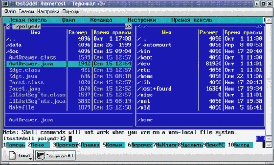 Программа Midnight Commander (mc)